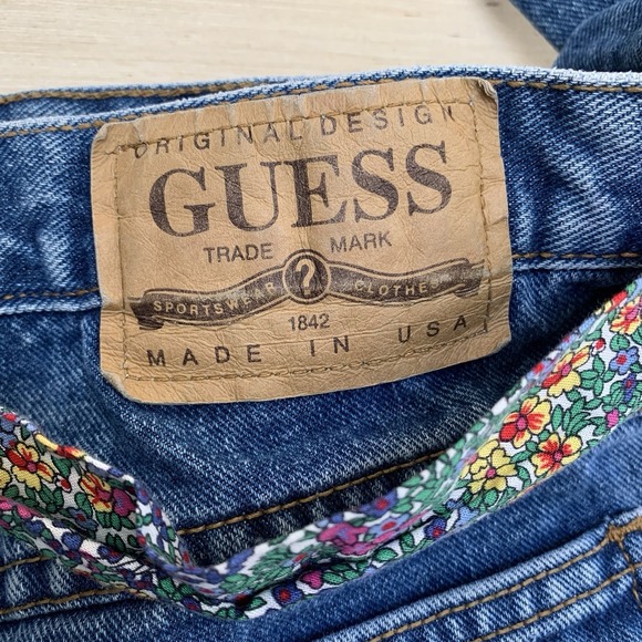 Guess Jeans George Marciano 1980's Custom Made Denim Fashion Shoulder Bag Purse - Picture 6 of 16